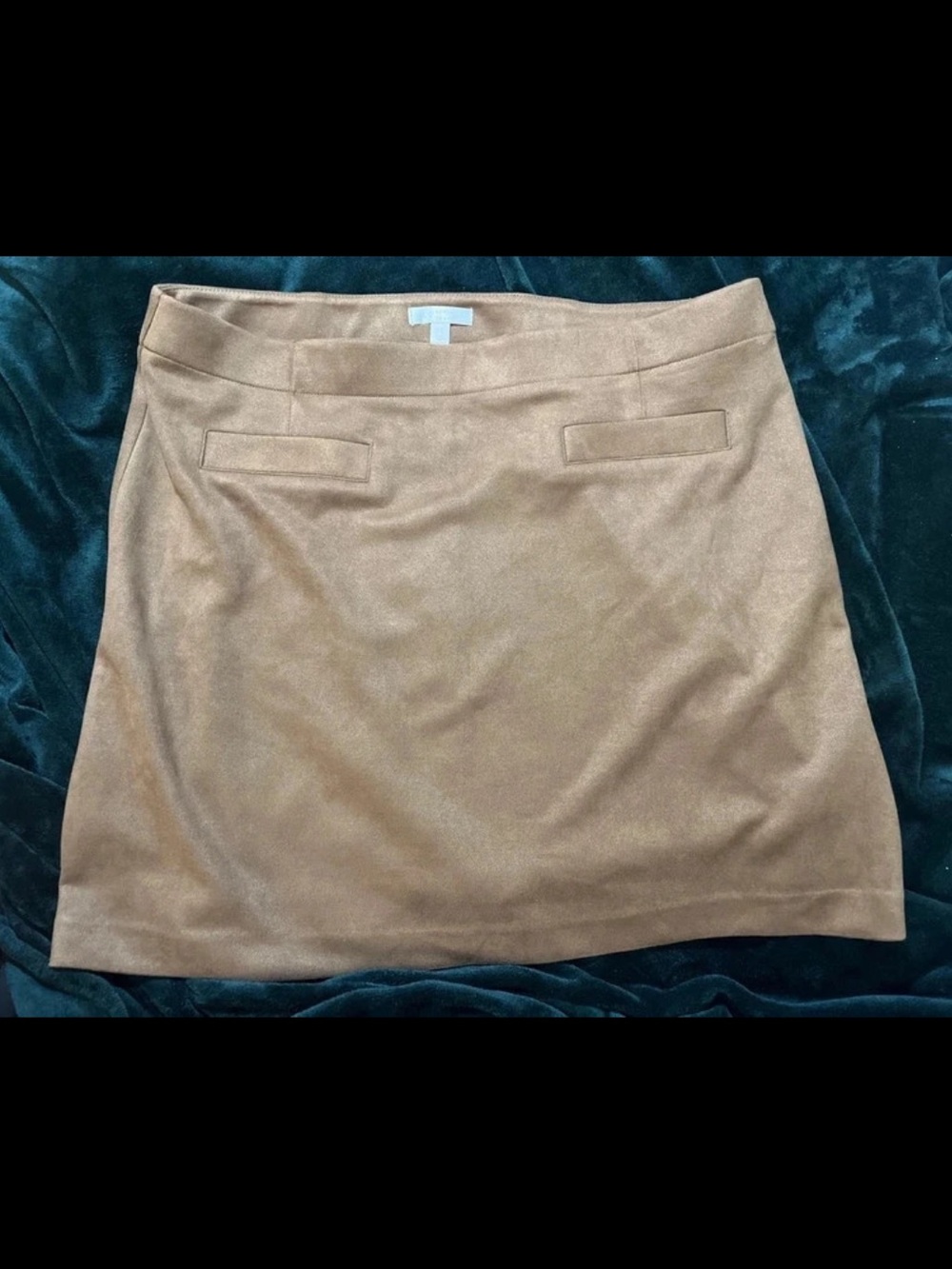 LC Lauren Conrad Camel Faux Suede Mini Skirt